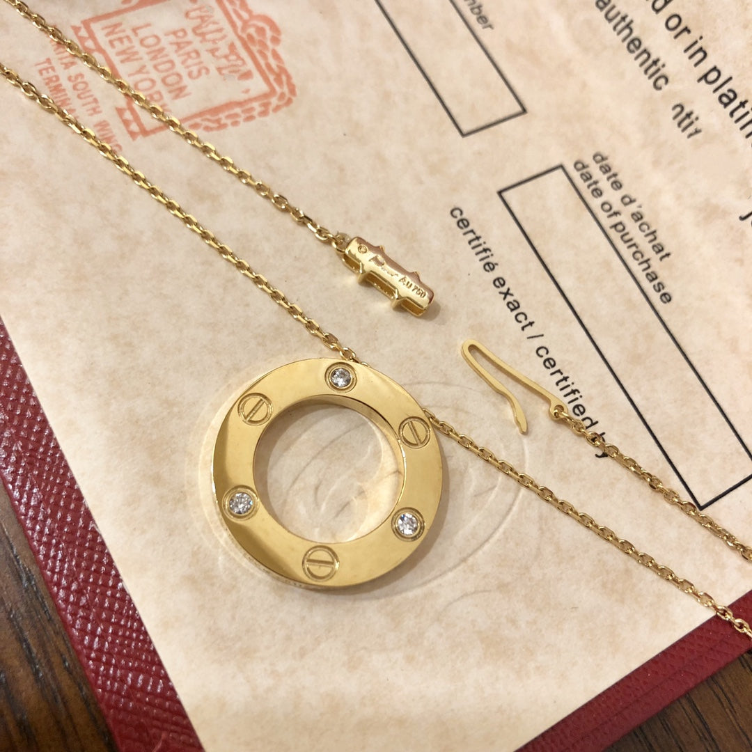 ¡®Moco¡¯LOVE NECKLACE 16MM 3 DIAMONDS