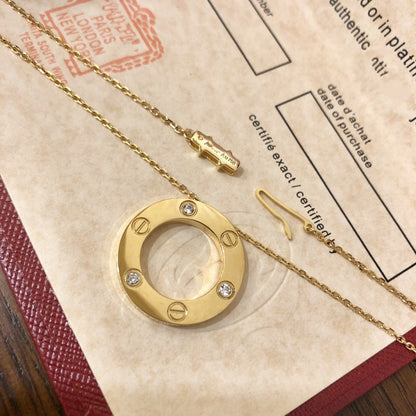 ¡®Moco¡¯LOVE NECKLACE 16MM 3 DIAMONDS