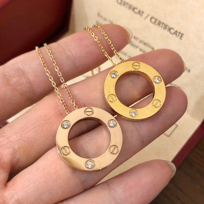 ¡®Moco¡¯LOVE NECKLACE 16MM 3 DIAMONDS
