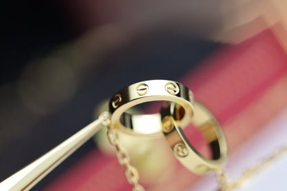 ¡®Moco¡¯LOVE NECKLACE DOUBLE RING GOLD
