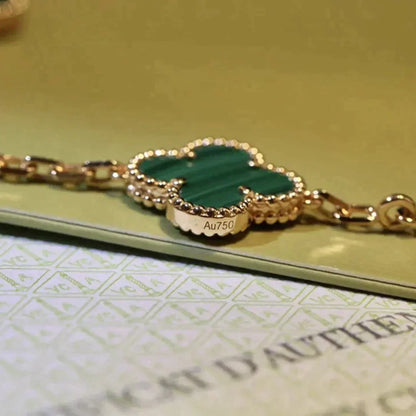 [Moco]New  CLOVER 5 MOTIF MALACHITE BRACELET COLLECTION