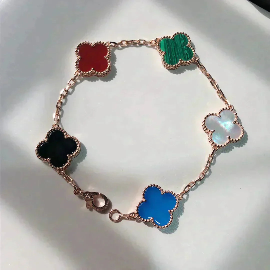 [Moco]New CLOVER 5 MOTIFS MULTICOLOR BRACELET