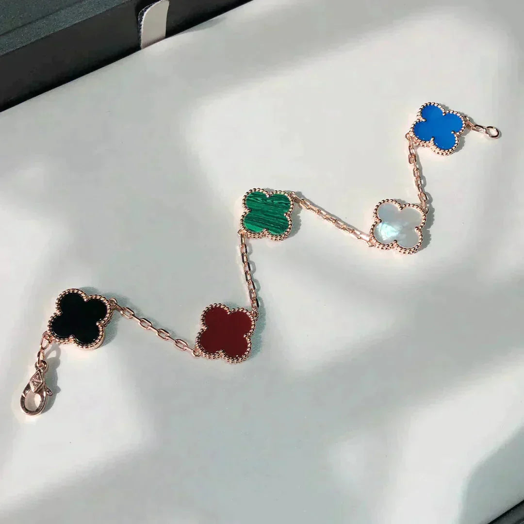 [Moco]New CLOVER 5 MOTIFS MULTICOLOR BRACELET