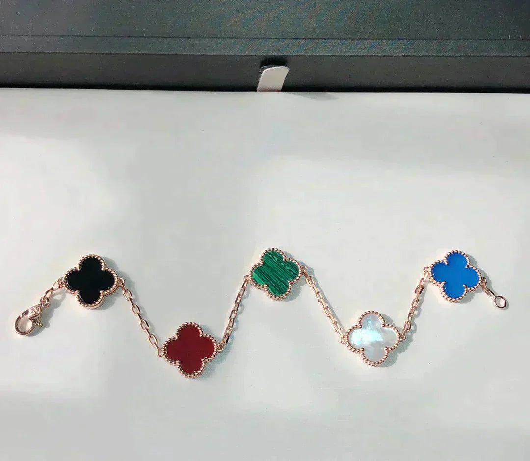 [Moco]New CLOVER 5 MOTIFS MULTICOLOR BRACELET