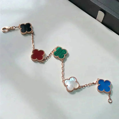 [Moco]New CLOVER 5 MOTIFS MULTICOLOR BRACELET