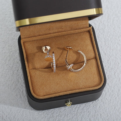 ¡®Moco¡¯JUSTE EARRINGS 12.75MM PINK GOLD DIAMOND