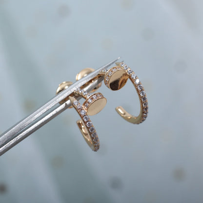 ¡®Moco¡¯JUSTE EARRINGS 12.75MM PINK GOLD DIAMOND
