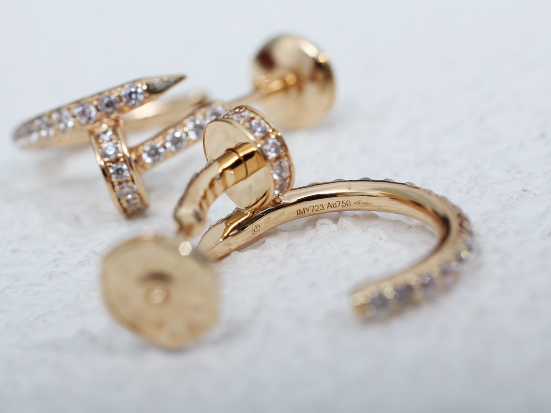¡®Moco¡¯JUSTE EARRINGS 12.75MM PINK GOLD DIAMOND