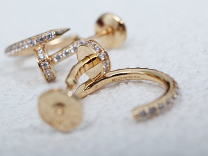 ¡®Moco¡¯JUSTE EARRINGS 12.75MM PINK GOLD DIAMOND