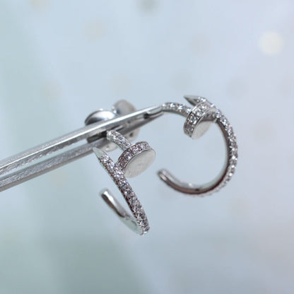 ¡®Moco¡¯JUSTE EARRINGS 12.75MM SILVER DIAMOND