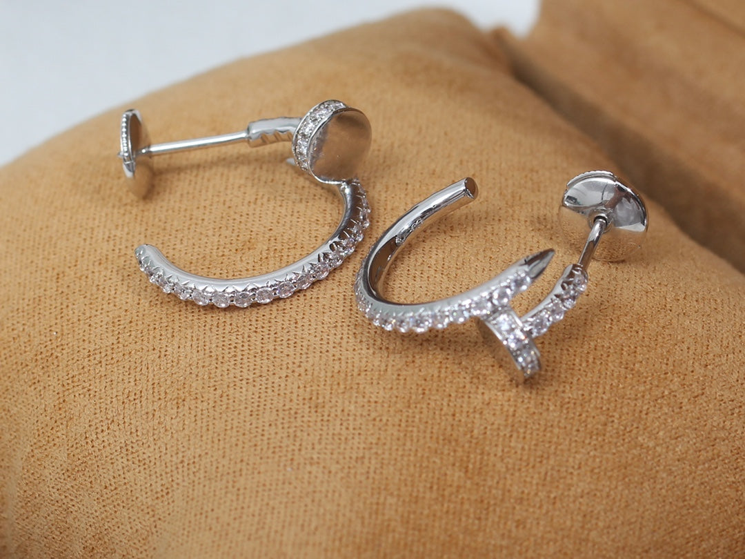 ¡®Moco¡¯JUSTE EARRINGS 12.75MM SILVER DIAMOND
