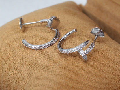 ¡®Moco¡¯JUSTE EARRINGS 12.75MM SILVER DIAMOND