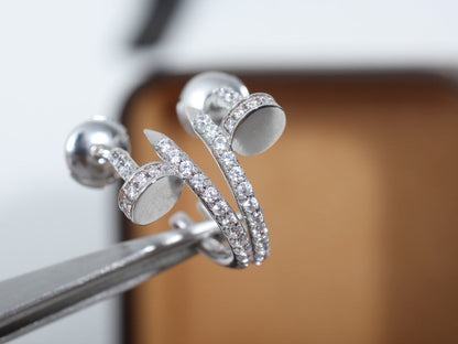 ¡®Moco¡¯JUSTE EARRINGS 12.75MM SILVER DIAMOND