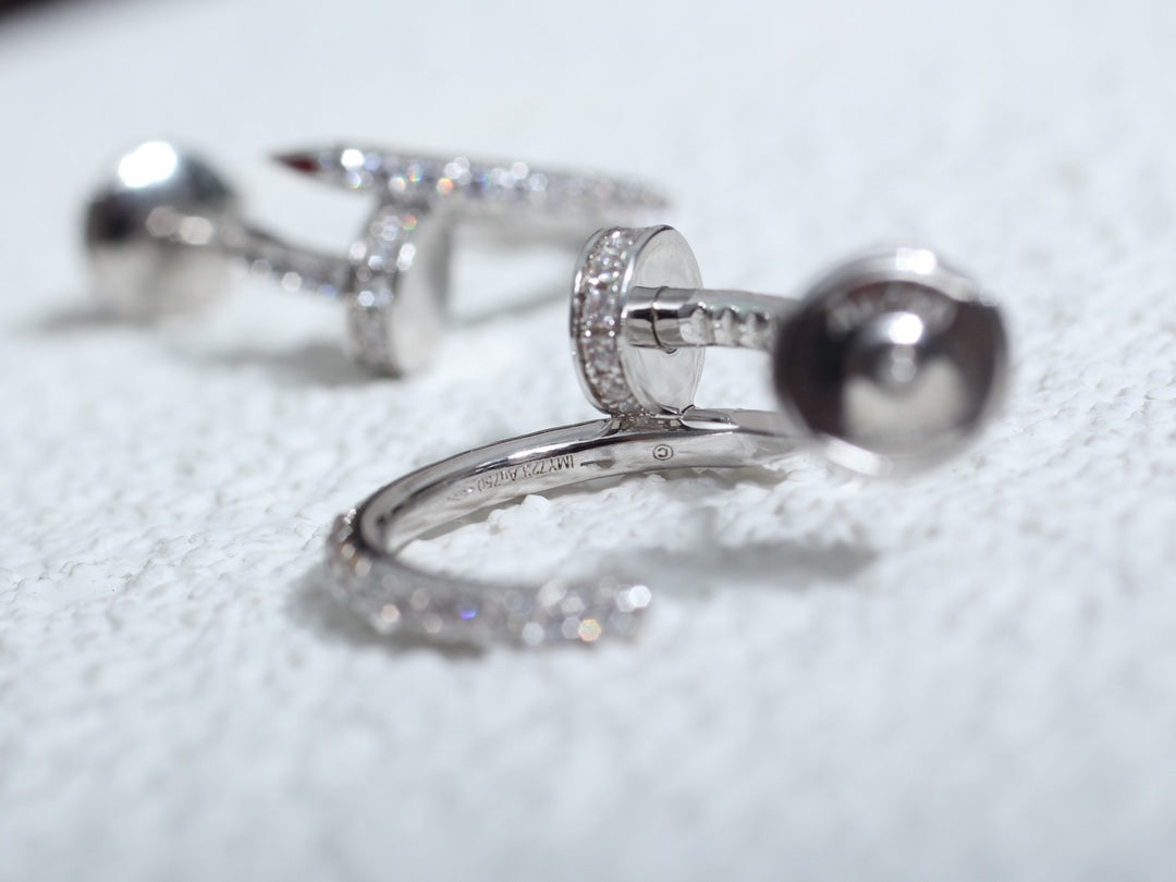 ¡®Moco¡¯JUSTE EARRINGS 12.75MM SILVER DIAMOND