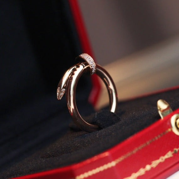 ¡®Moco¡¯JUSTE RING 2.65MM PINK GOLD DIAMOND