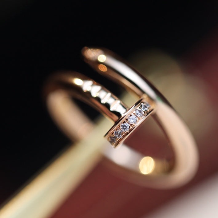 ¡®Moco¡¯JUSTE RING 2.65MM PINK GOLD DIAMOND