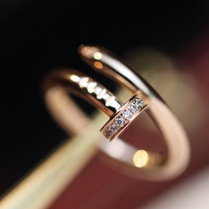 ¡®Moco¡¯JUSTE RING 2.65MM PINK GOLD DIAMOND