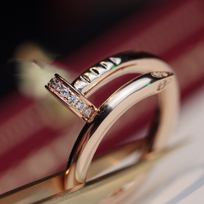 ¡®Moco¡¯JUSTE RING 2.65MM PINK GOLD DIAMOND