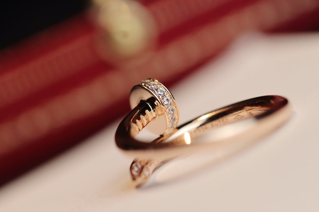 ¡®Moco¡¯JUSTE RING 2.65MM PINK GOLD DIAMOND