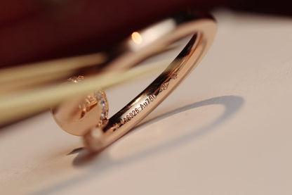 ¡®Moco¡¯JUSTE RING 2.65MM PINK GOLD DIAMOND