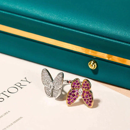 ¡®Moco¡¯TWIN BUTTERFLY DIAMOND RING