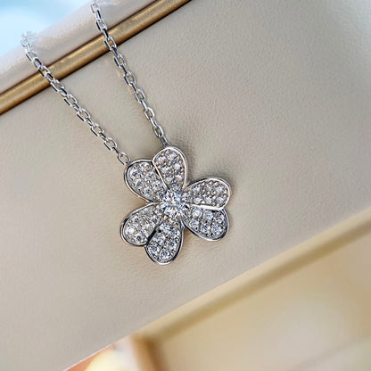 ¡®Moco¡¯CLOVER DIAMOND NECKLACE SILVER