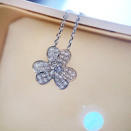 ¡®Moco¡¯CLOVER DIAMOND NECKLACE SILVER