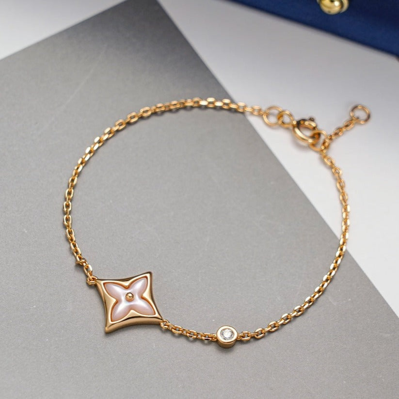 ¡®Moco¡¯STAR 1 DIAMOND PINK GOLD BRACELET