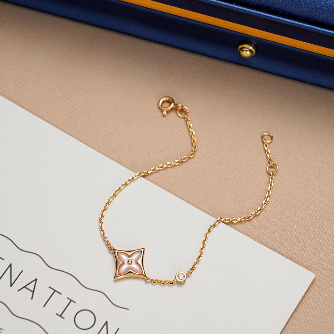 ¡®Moco¡¯STAR 1 DIAMOND PINK GOLD BRACELET