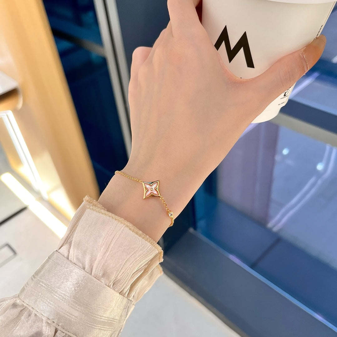 ¡®Moco¡¯STAR 1 DIAMOND PINK GOLD BRACELET