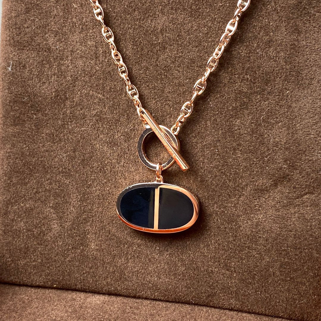 ¡®Moco¡¯CHAINE VERSO BLACK CERAMIC NECKLACE