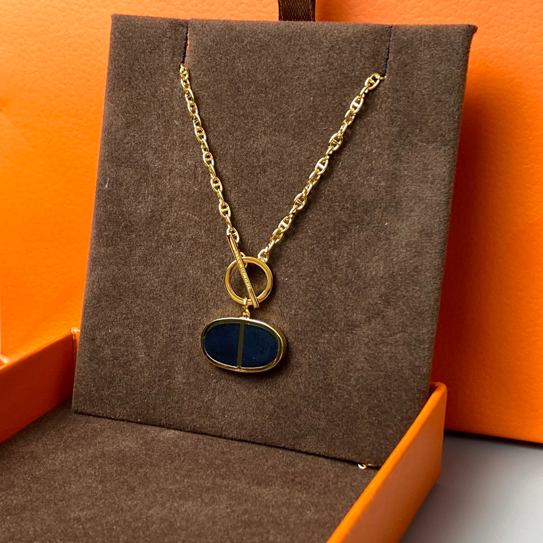 ¡®Moco¡¯CHAINE VERSO BLACK CERAMIC NECKLACE