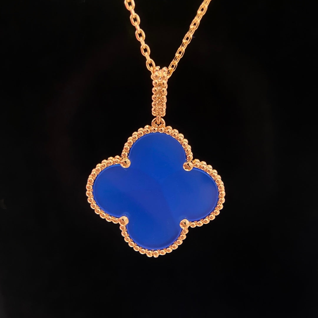 ¡®Moco¡¯CLOVER 25MM NECKLACE TURQUOISE ROSE GOLD