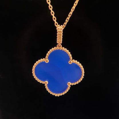 ¡®Moco¡¯CLOVER 25MM NECKLACE TURQUOISE ROSE GOLD
