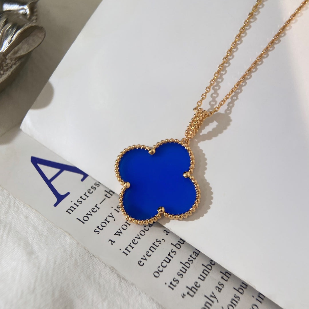 ¡®Moco¡¯CLOVER 25MM NECKLACE TURQUOISE ROSE GOLD