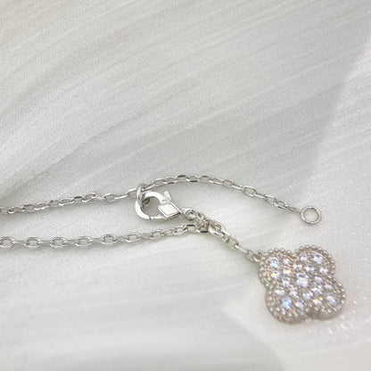 ¡®Moco¡¯CLOVER 5 MOTIFS SILVER DIAMONDS NECKLACE
