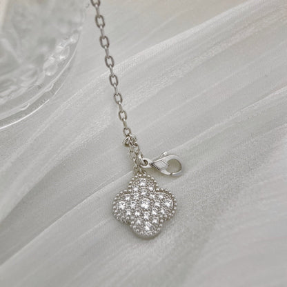 ¡®Moco¡¯CLOVER 5 MOTIFS SILVER DIAMONDS NECKLACE