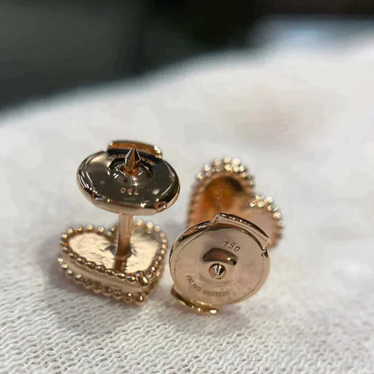 ¡®Moco¡¯HEART CARNELIAN STUD EARRINGS