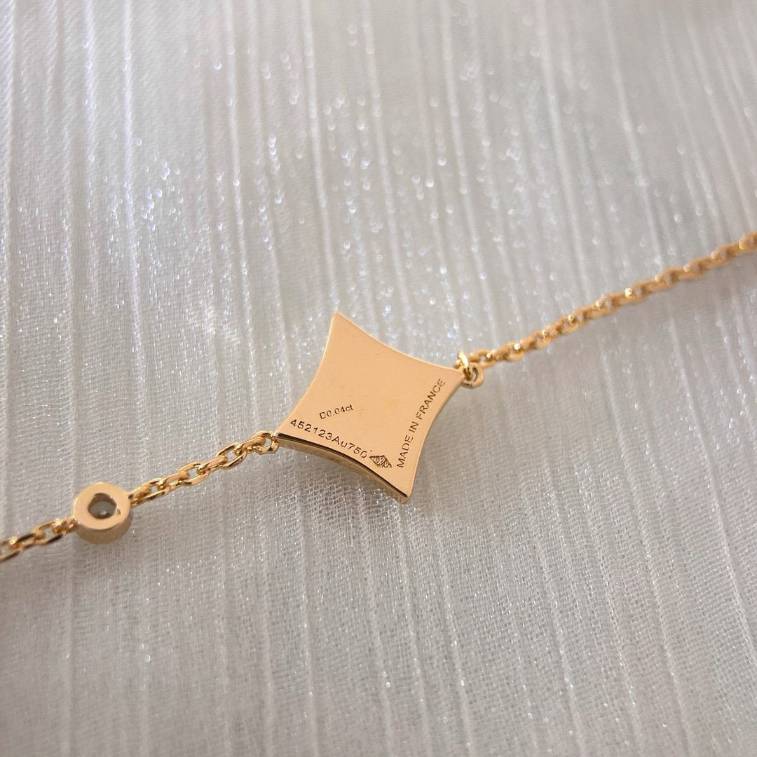 ¡®Moco¡¯COLOR STAR CARNELIAN PINK GOLD DIAMOND BRACELET