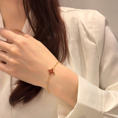 ¡®Moco¡¯COLOR STAR CARNELIAN PINK GOLD DIAMOND BRACELET