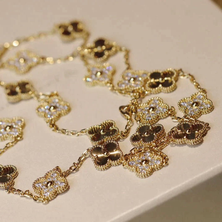 ¡®Moco¡¯CLOVER 20 MOTIFS LASER DIAMOND NECKLACE