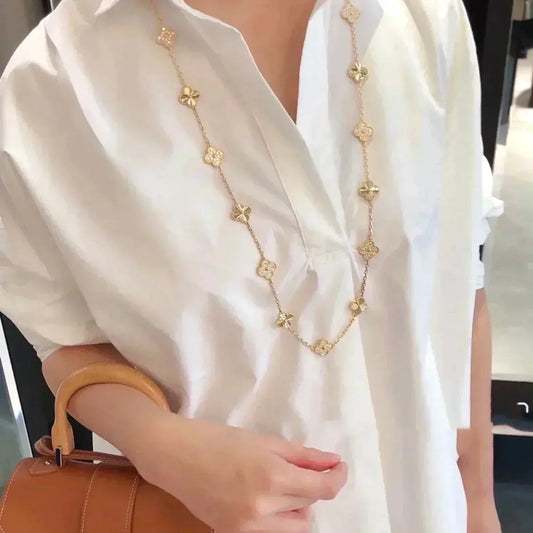 ¡®Moco¡¯CLOVER 20 MOTIFS LASER DIAMOND NECKLACE