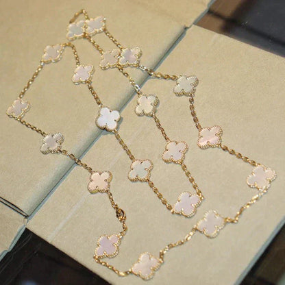 ¡®Moco¡¯CLOVER 20 MOTIFS WHITE MOP NECKLACE