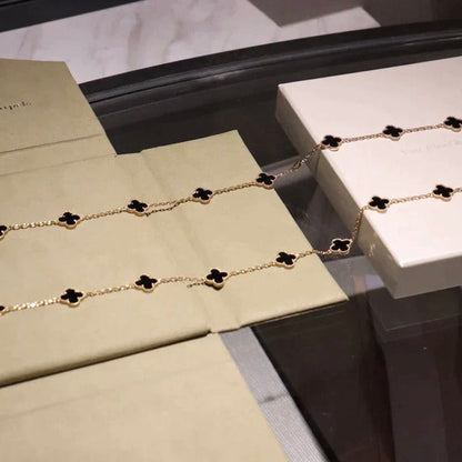 ¡®Moco¡¯CLOVER 20 MOTIFS ONYX NECKLACE