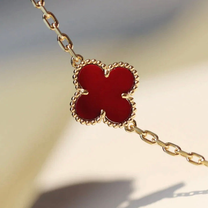 ¡®Moco¡¯CLOVER 20 MOTIFS CARNELIAN NECKLACE