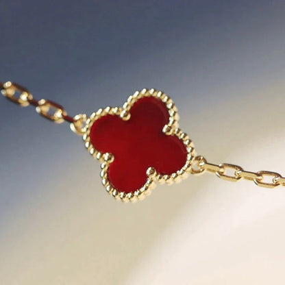 ¡®Moco¡¯CLOVER 20 MOTIFS CARNELIAN NECKLACE