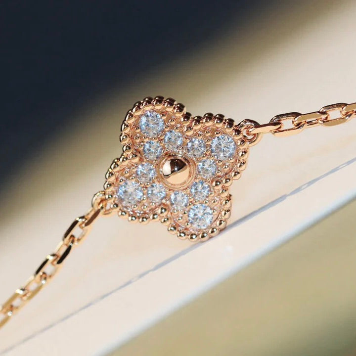 ¡®Moco¡¯CLOVER 20 MOTIFS DARK MOP DIAMOND  NECKLACE