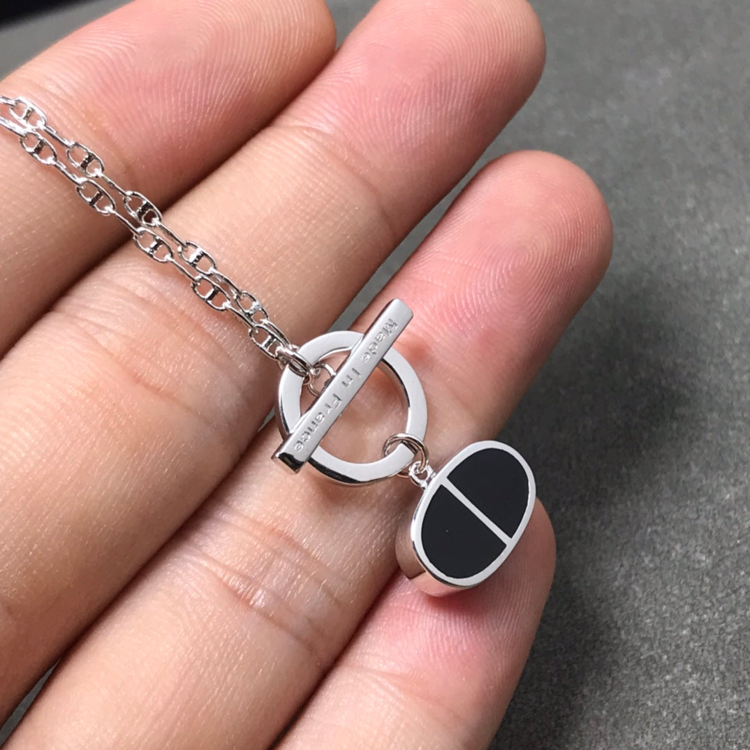 ¡®Moco¡¯CHAINE VERSO BLACK CERAMIC  NECKLACE