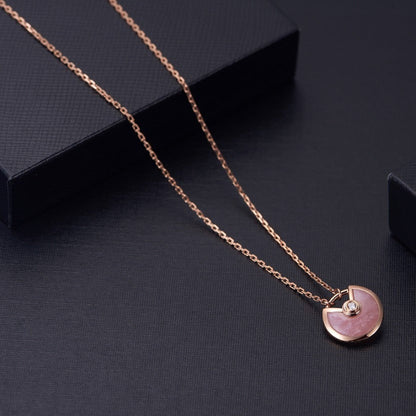¡®Moco¡¯AMULETTE ROSE GOLD PINK MOP NECKLACE
