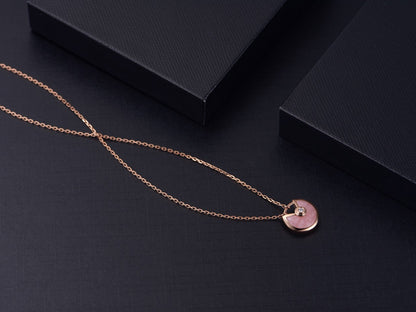 ¡®Moco¡¯AMULETTE ROSE GOLD PINK MOP NECKLACE